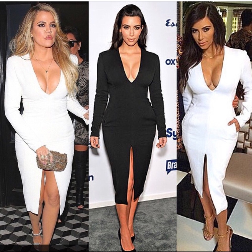 Midi dress . Available in black and white
